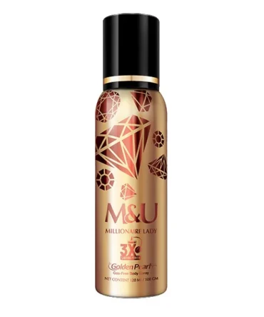 Golden Pearl Millionaire Lady Gas Free Body Spray 120 ML